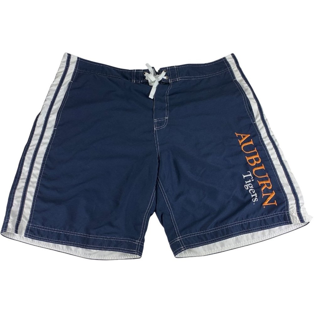 Auburn NCAA 2X Swim Shorts Wear Trunks Navy Blue Lined